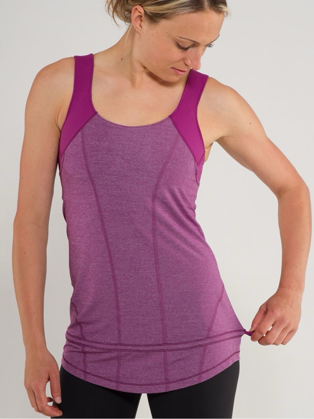 Lululemon Run For Your Life Tank Heathered Purple Womens Size 4